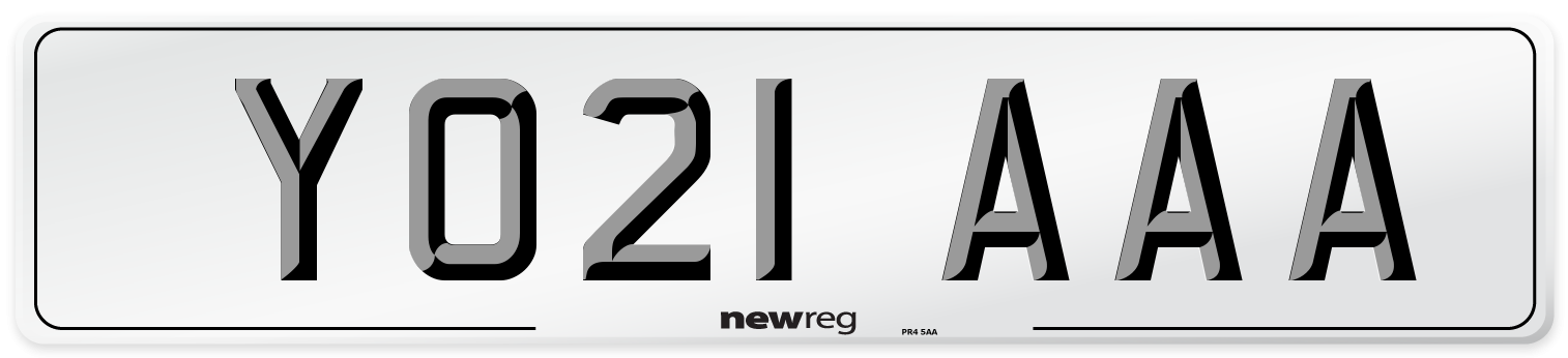 YO21 AAA Number Plate from New Reg